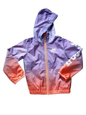 Nike Kids' Gradient Hooded Windbreaker Jacket - Purple & Coral